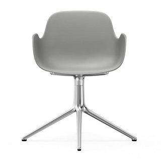 Normann Copenhagen Form polypropylene swivel armchair with 4 aluminium legs - Buy now on ShopDecor - Discover the best products by NORMANN COPENHAGEN design