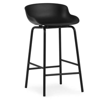Normann Copenhagen Hyg steel bar stool with polypropylene seat h. 65 cm. Normann Copenhagen Hyg Black - Buy now on ShopDecor - Discover the best products by NORMANN COPENHAGEN design