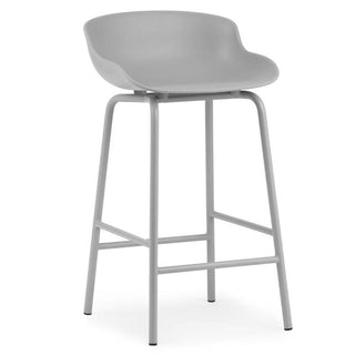 Normann Copenhagen Hyg steel bar stool with polypropylene seat h. 65 cm. Normann Copenhagen Hyg Grey - Buy now on ShopDecor - Discover the best products by NORMANN COPENHAGEN design
