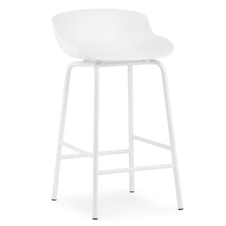 Normann Copenhagen Hyg steel bar stool with polypropylene seat h. 65 cm. Normann Copenhagen Hyg White - Buy now on ShopDecor - Discover the best products by NORMANN COPENHAGEN design