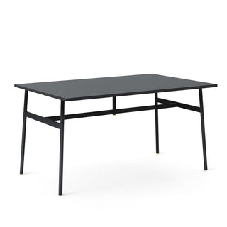 Normann Copenhagen Union table with laminate top 140x90 cm. and steel legs Normann Copenhagen Union Black - Buy now on ShopDecor - Discover the best products by NORMANN COPENHAGEN design