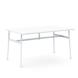 Normann Copenhagen Union table with laminate top 140x90 cm. and steel legs Normann Copenhagen Union White - Buy now on ShopDecor - Discover the best products by NORMANN COPENHAGEN design