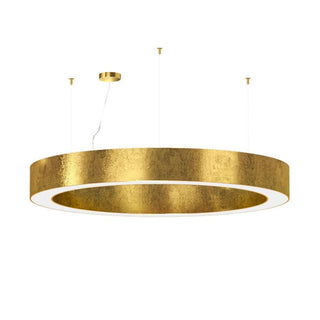 Panzeri Golden Ring suspension lamp bi-emission LED diam. 120 cm Panzeri Gold leaf - Buy now on ShopDecor - Discover the best products by PANZERI design