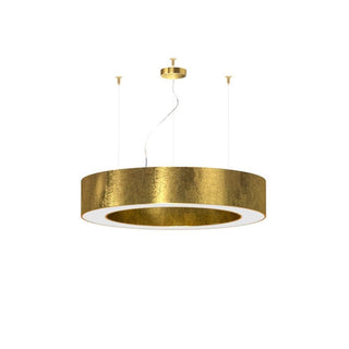 Panzeri Golden Ring suspension lamp bi-emission LED diam. 80 cm Panzeri Gold leaf - Buy now on ShopDecor - Discover the best products by PANZERI design