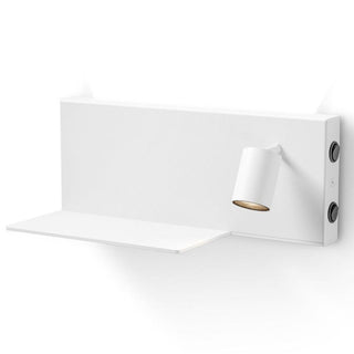 Panzeri Jay wall lamp LED with left shelf by Studio Tecnico Panzeri Panzeri White - Buy now on ShopDecor - Discover the best products by PANZERI design