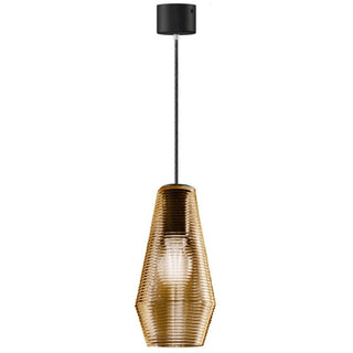 Panzeri Olivia suspension lamp LED glass by Silvia Poma Panzeri Amber glass - Buy now on ShopDecor - Discover the best products by PANZERI design
