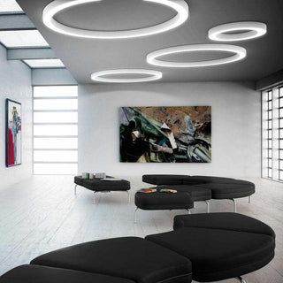 Panzeri Silver Ring ceiling/wall lamp lamp LED diam. 120 cm - Buy now on ShopDecor - Discover the best products by PANZERI design