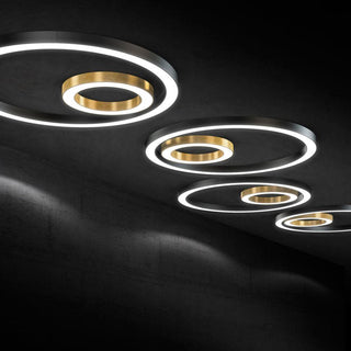 Panzeri Silver Ring ceiling/wall lamp lamp LED diam. 50 cm - Buy now on ShopDecor - Discover the best products by PANZERI design
