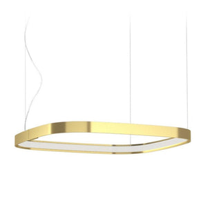 Panzeri Zero Square suspension lamp 50 x 50 cm by Enzo Panzeri Panzeri Satin brass - Buy now on ShopDecor - Discover the best products by PANZERI design