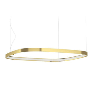 Panzeri Zero Square suspension lamp 75 x 75 cm by Enzo Panzeri Panzeri Satin brass - Buy now on ShopDecor - Discover the best products by PANZERI design