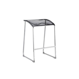 Pedrali Arod 510 steel stool with seat H.76 cm. Pedrali Transparent smoke grey FU - Buy now on ShopDecor - Discover the best products by PEDRALI design