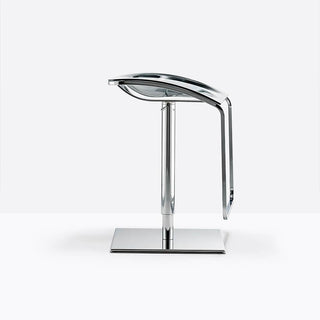Pedrali Arod 570 steel stool with adjustable seat Pedrali Transparent smoke grey FU - Buy now on ShopDecor - Discover the best products by PEDRALI design