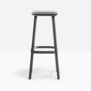 Pedrali Babila 2706 stool in painted ash with seat H.75 cm. Pedrali Black aniline ash AN - Buy now on ShopDecor - Discover the best products by PEDRALI design