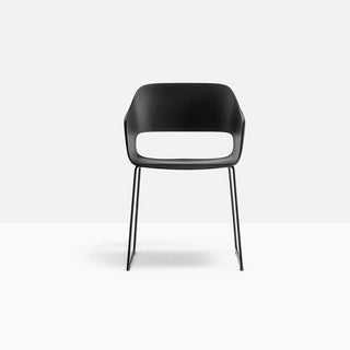 Pedrali Babila 2745 armchair with painted sled base Black - Buy now on ShopDecor - Discover the best products by PEDRALI design
