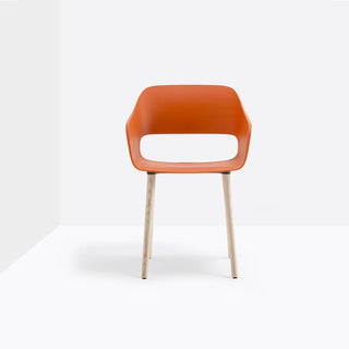 Pedrali Babila 2755 armchair with wood legs Pedrali Orange AR500E - Buy now on ShopDecor - Discover the best products by PEDRALI design