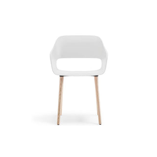 Pedrali Babila 2755 armchair with wood legs White - Buy now on ShopDecor - Discover the best products by PEDRALI design