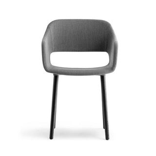 Pedrali Babila 2756 fabric armchair with ash legs Pedrali Black aniline ash AN - Buy now on ShopDecor - Discover the best products by PEDRALI design