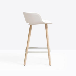Pedrali Babila 2757 stool with ash legs seat H.64.5 cm. - Buy now on ShopDecor - Discover the best products by PEDRALI design
