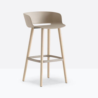 Pedrali Babila 2758 stool with ash legs seat H.74.5 cm. - Buy now on ShopDecor - Discover the best products by PEDRALI design