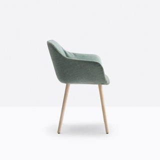 Pedrali Babila XL 2753R padded armchair in fabric with ash legs - Buy now on ShopDecor - Discover the best products by PEDRALI design