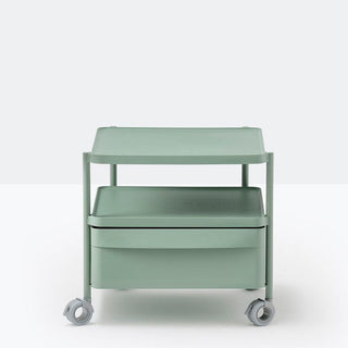 Pedrali Boxie BXL 1C chest of drawers with 1 drawer, 1 shelf and wheels Pedrali Green VE500 - Buy now on ShopDecor - Discover the best products by PEDRALI design