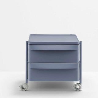 Pedrali Boxie BXL 2C chest of drawers with 2 drawers and wheels Pedrali Blue BL200 - Buy now on ShopDecor - Discover the best products by PEDRALI design