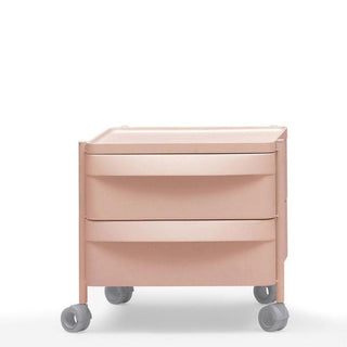 Pedrali Boxie BXL 2C chest of drawers with 2 drawers and wheels Pedrali Pink RA200 - Buy now on ShopDecor - Discover the best products by PEDRALI design