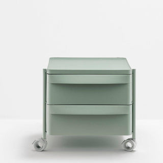 Pedrali Boxie BXL 2C chest of drawers with 2 drawers and wheels Pedrali Green VE500 - Buy now on ShopDecor - Discover the best products by PEDRALI design