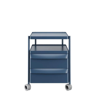 Pedrali Boxie BXM 2C chest of drawers with 2 drawers, 1 shelf and wheels Pedrali Blue BL200 - Buy now on ShopDecor - Discover the best products by PEDRALI design