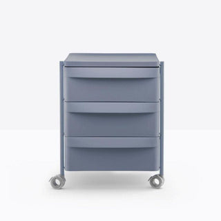 Pedrali Boxie BXM 3C chest of drawers with 3 drawers and wheels Pedrali Blue BL200 - Buy now on ShopDecor - Discover the best products by PEDRALI design