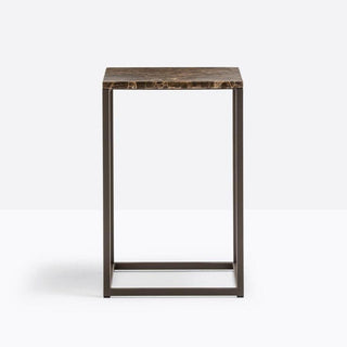 Pedrali Code Marble coffee table H. 60 cm. with top 40x40 cm. in marble - Buy now on ShopDecor - Discover the best products by PEDRALI design