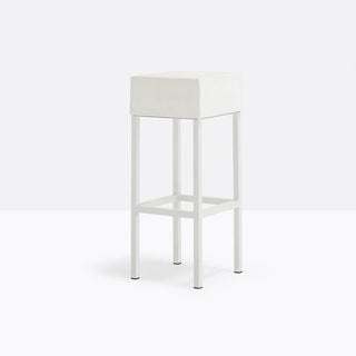 Pedrali Cube 1400 bar stool with eco-leather seat Pedrali White BI200 - Buy now on ShopDecor - Discover the best products by PEDRALI design