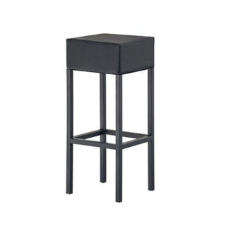 Pedrali Cube 1400 bar stool with eco-leather seat Black - Buy now on ShopDecor - Discover the best products by PEDRALI design