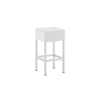 Pedrali Cube 1402 stool in eco-leather with seat H.65 cm. White - Buy now on ShopDecor - Discover the best products by PEDRALI design
