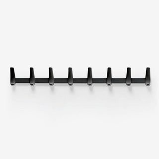 Pedrali Flag Wall 5150W8 wall-mounted coat hanger 8 hooks Black - Buy now on ShopDecor - Discover the best products by PEDRALI design