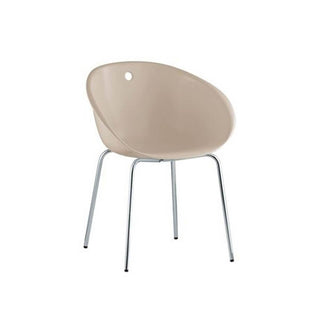 Pedrali Gliss 900 armchair with chromed legs Sand - Buy now on ShopDecor - Discover the best products by PEDRALI design