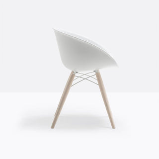 Pedrali Gliss 904 white chair with bleached ash legs - Buy now on ShopDecor - Discover the best products by PEDRALI design