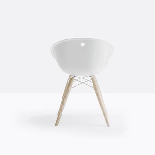Pedrali Gliss 904 white chair with bleached ash legs - Buy now on ShopDecor - Discover the best products by PEDRALI design