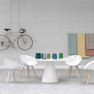 Pedrali Gliss 904 white chair with bleached ash legs - Buy now on ShopDecor - Discover the best products by PEDRALI design