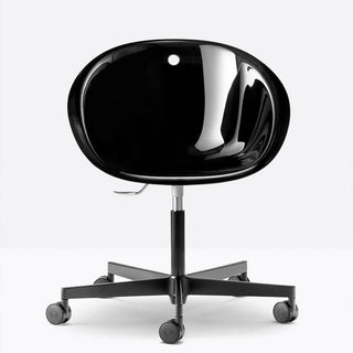Pedrali Gliss 961 armchair black with swivel wheels - Buy now on ShopDecor - Discover the best products by PEDRALI design
