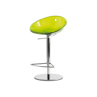 Pedrali Gliss 970 swivel stool with adjustable seat Pedrali Transparent Green VT - Buy now on ShopDecor - Discover the best products by PEDRALI design