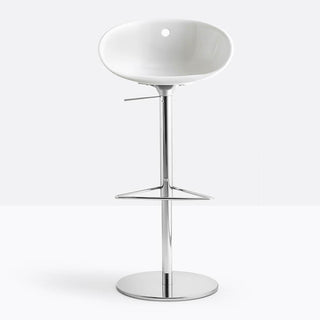 Pedrali Gliss 970 swivel stool with adjustable seat White - Buy now on ShopDecor - Discover the best products by PEDRALI design