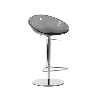 Pedrali Gliss 970 swivel stool with adjustable seat Pedrali Transparent smoke grey FU - Buy now on ShopDecor - Discover the best products by PEDRALI design