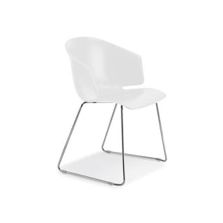 Pedrali Grace 411 armchair with chromed sled base - Buy now on ShopDecor - Discover the best products by PEDRALI design