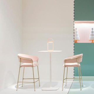 Pedrali Jazz 3717 padded stool in fabric with seat H.66 cm. - Buy now on ShopDecor - Discover the best products by PEDRALI design