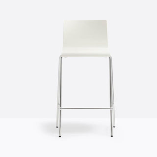 Pedrali Kuadra 1112 stool with chromed legs and seat H.67 cm. Pedrali Ivory AV - Buy now on ShopDecor - Discover the best products by PEDRALI design