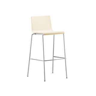 Pedrali Kuadra 1116 stool with chromed legs and seat H.77 cm. Pedrali Ivory AV - Buy now on ShopDecor - Discover the best products by PEDRALI design