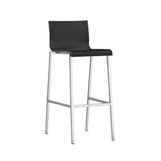 Pedrali Kuadra 1326 wooden stool with seat H.80 cm. Pedrali Black aniline ash AN - Buy now on ShopDecor - Discover the best products by PEDRALI design