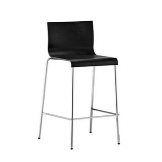 Pedrali Kuadra 1332 stackable wooden stool with seat H.67 cm. Pedrali Black aniline ash AN - Buy now on ShopDecor - Discover the best products by PEDRALI design