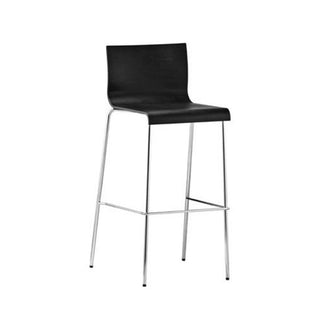 Pedrali Kuadra 1336 stackable wooden stool with seat H.77 cm. Pedrali Black aniline ash AN - Buy now on ShopDecor - Discover the best products by PEDRALI design